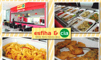 Oferta de Inauguração do Esfiha e Cia Noite e Dia! Buffet Liberado (sirva-se à vontade), por apenas R$ 16,90. Massas do Rodízio, Camarões, Pratos Chineses, Empanados, Feijoada, Saladas, e Muito Mais! Válido de Domingo a Domingo!