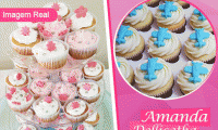 Dê um toque especial à sua festa e surpreenda os seus convidados! Torre de Cupcakes personalizados (35 unidades) + Suporte, de R$ 151,80 por R$ 75,90.