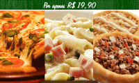 Rodízio de massas em Fortaleza é no La Pasta Ristorante! Rodízio Completo (Massas + Pizzas + Esfihas + Sobremesas) por apenas R$ 19,90. Essa tá só o mí disbuiado!