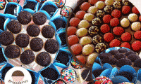 Leve docinhos de qualidade para a sua festa! 100 deliciosos docinhos finos feitos no leite condensado, diversos sabores, com a qualidade Brigadeiros da Dedeth, de R$ 50,00 por R$ 22,90.