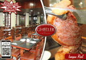 Churrascaria Gheller, a mais tradicional da cidade! Rodízio de Carnes + Buffet Liberado com Sushis, Massas, Pratos Quentes e Saladas, a partir de R$ 34,90. Opção com ALMOÇO ou JANTAR!