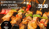 Essa é pra levar uma ruma de amigos! Rodízio de Espetinhos e Petiscos + Buffet Com Acompanhamentos, por apenas R$ 29,90. Ideal pra fazer aniversários e confras!